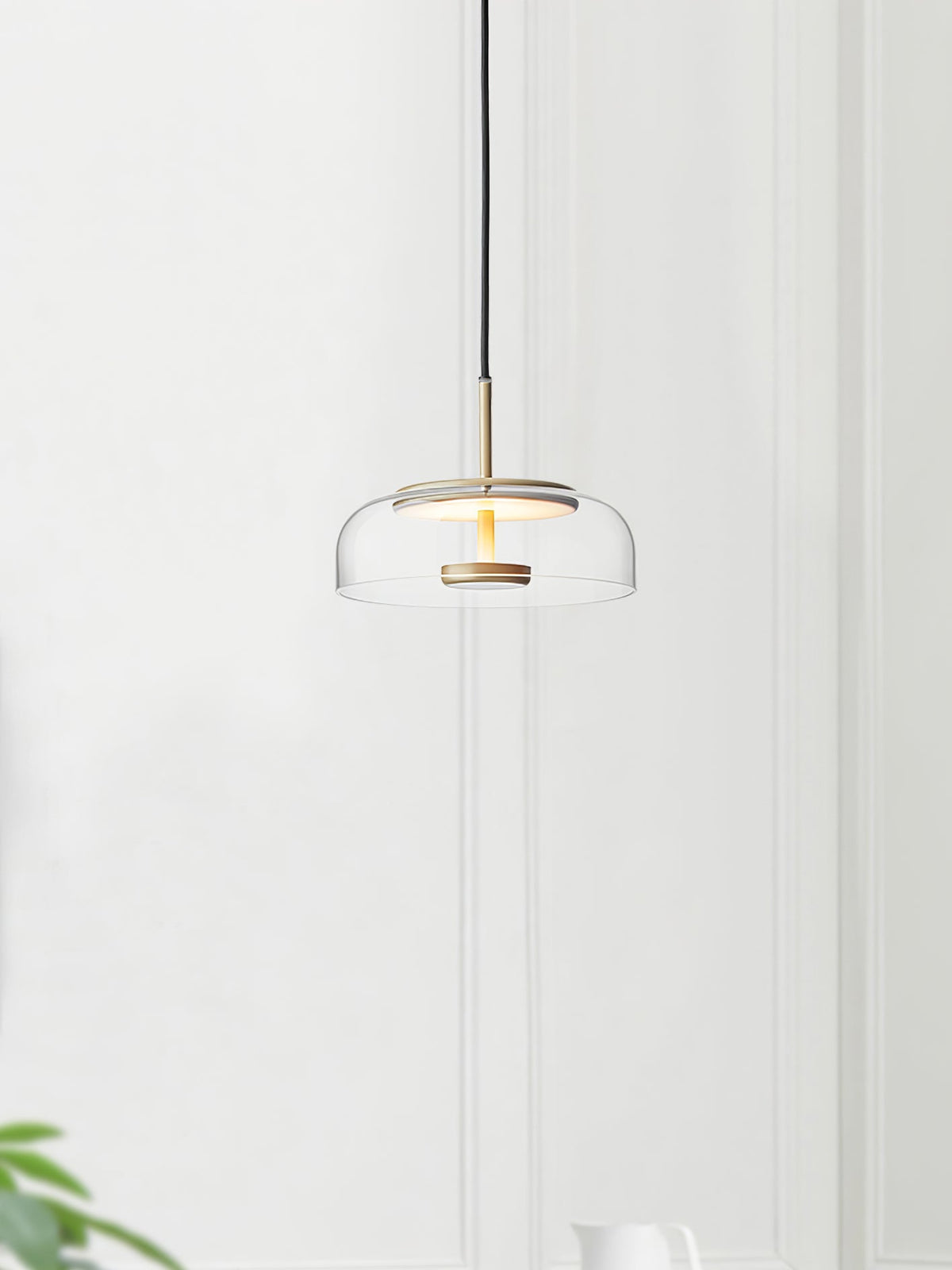 Lustra Suspension en Verre Transparent Élégante