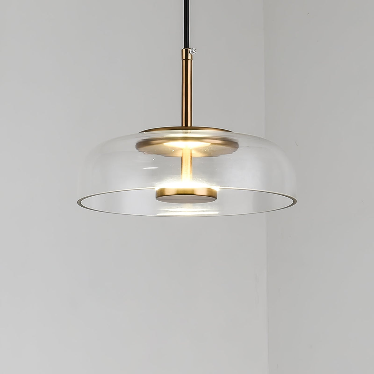 Lustra Suspension en Verre Transparent Élégante