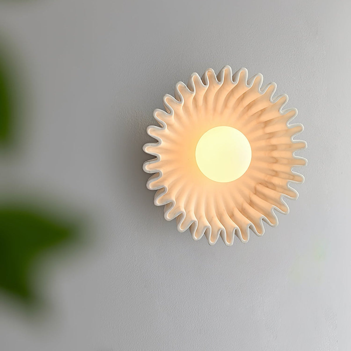 Sunray Applique Murale Rustique en Verre