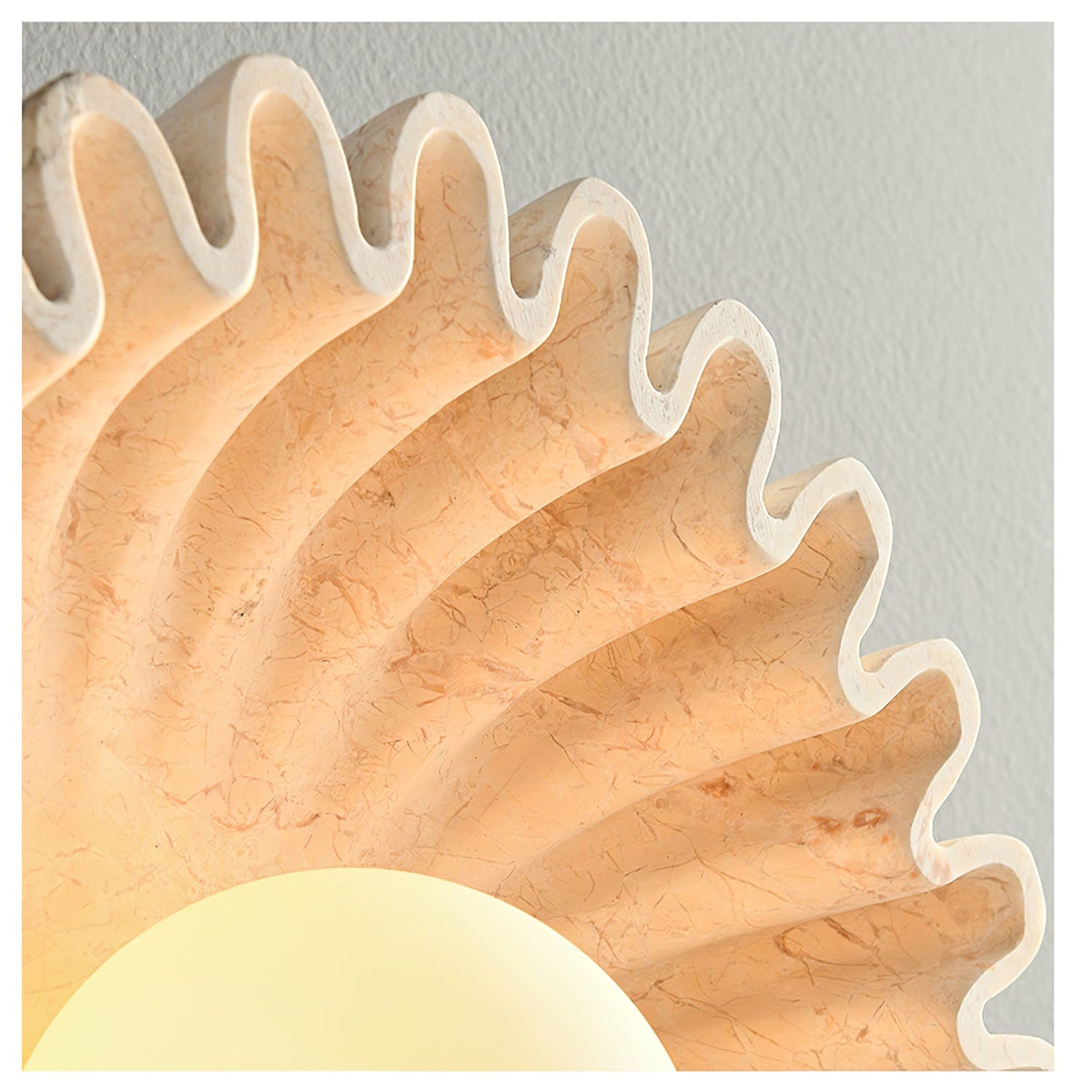 Sunray Applique Murale Rustique en Verre