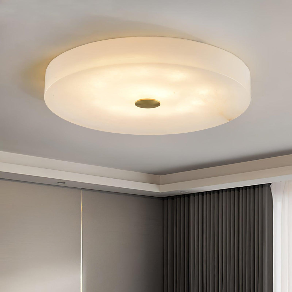 Olaean Lampe Plafonnier en Albâtre