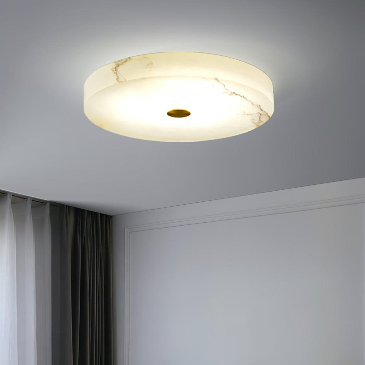 Olaean Lampe Plafonnier en Albâtre