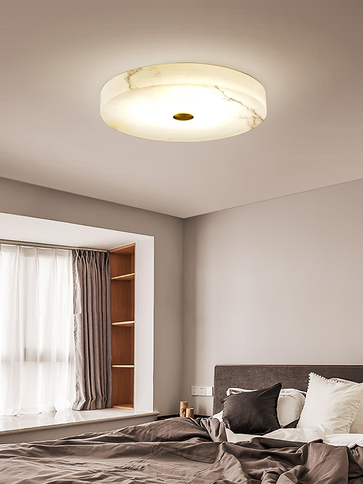 Olaean Lampe Plafonnier en Albâtre