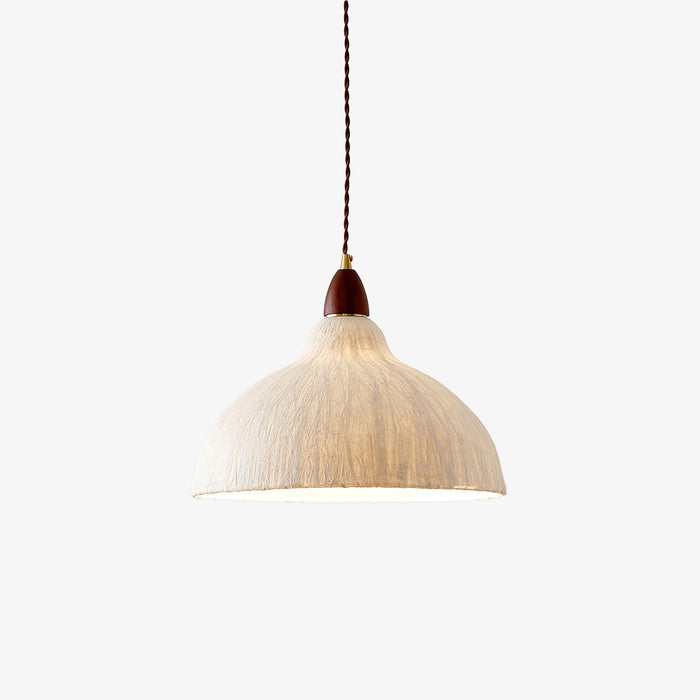 Vellara Papier & Bois Pendentif Lampe