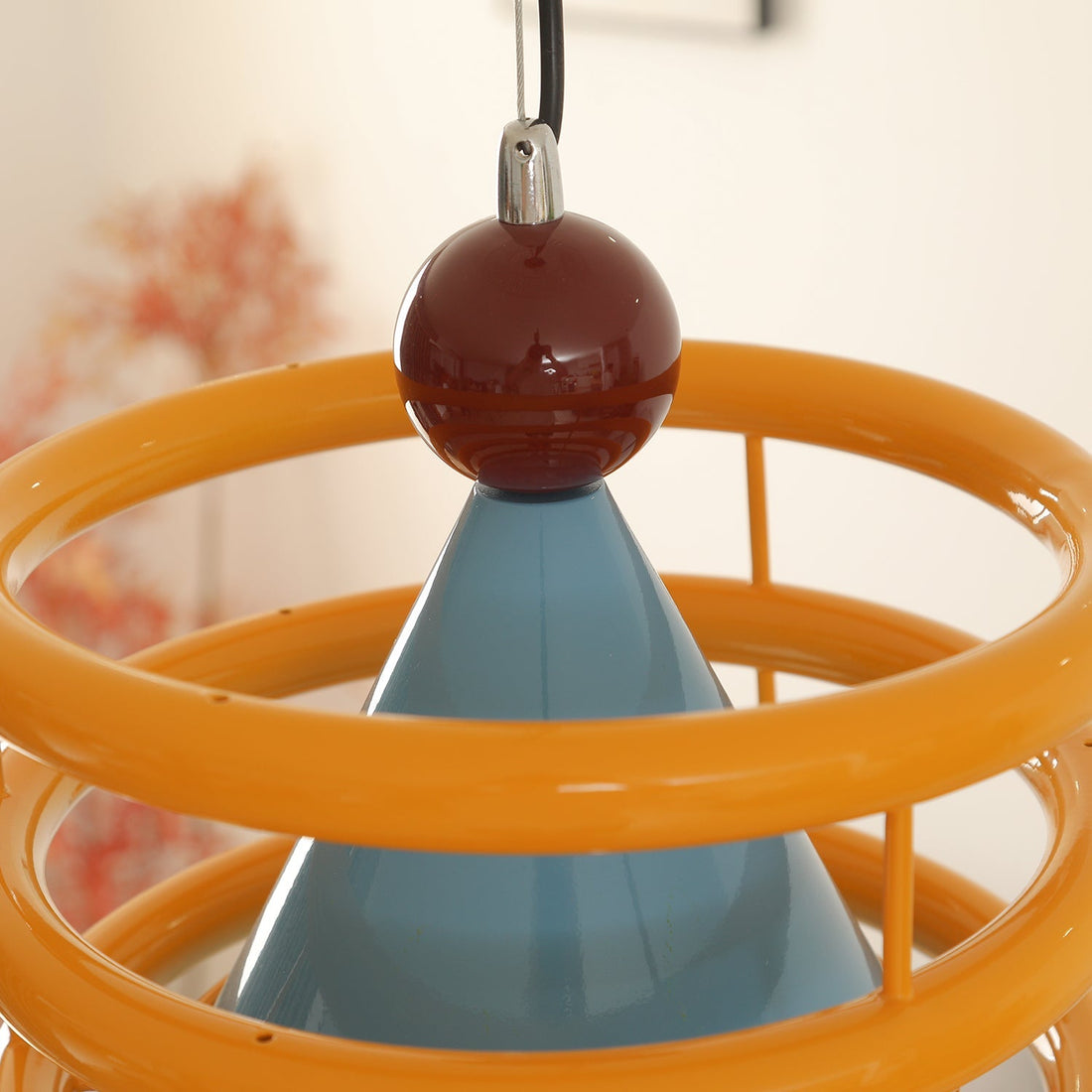 Sowden Suspension Cône Bleu Anneaux Orange
