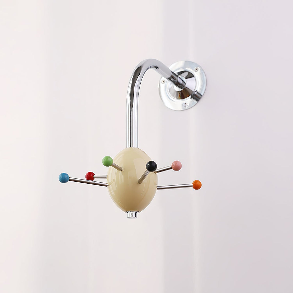 Sputnik Porte-Manteau Mural avec Crochets Colorés pour Couloir Moderne