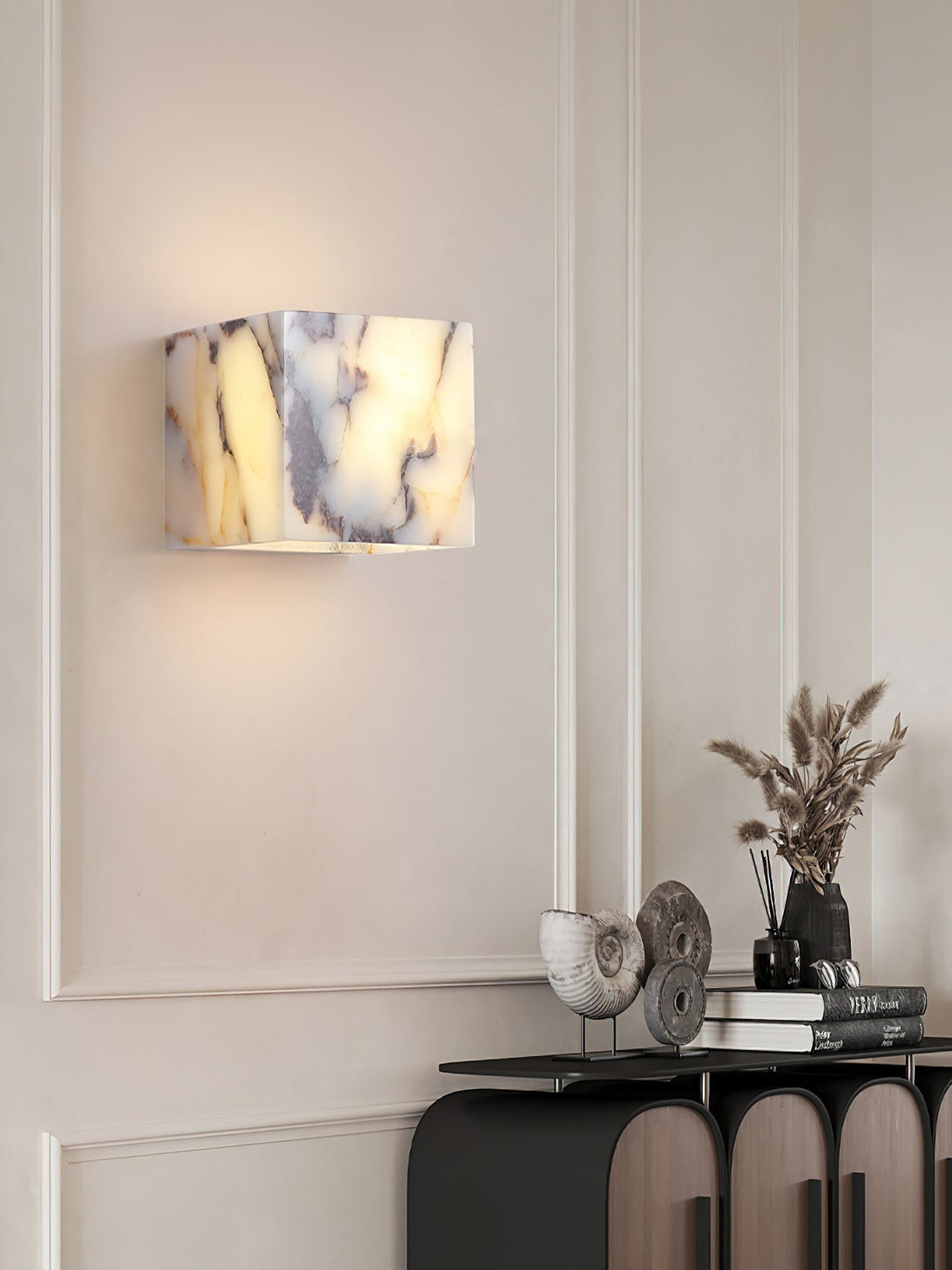 Illaee Moderne Minimaliste Carré Marbre Applique Murale