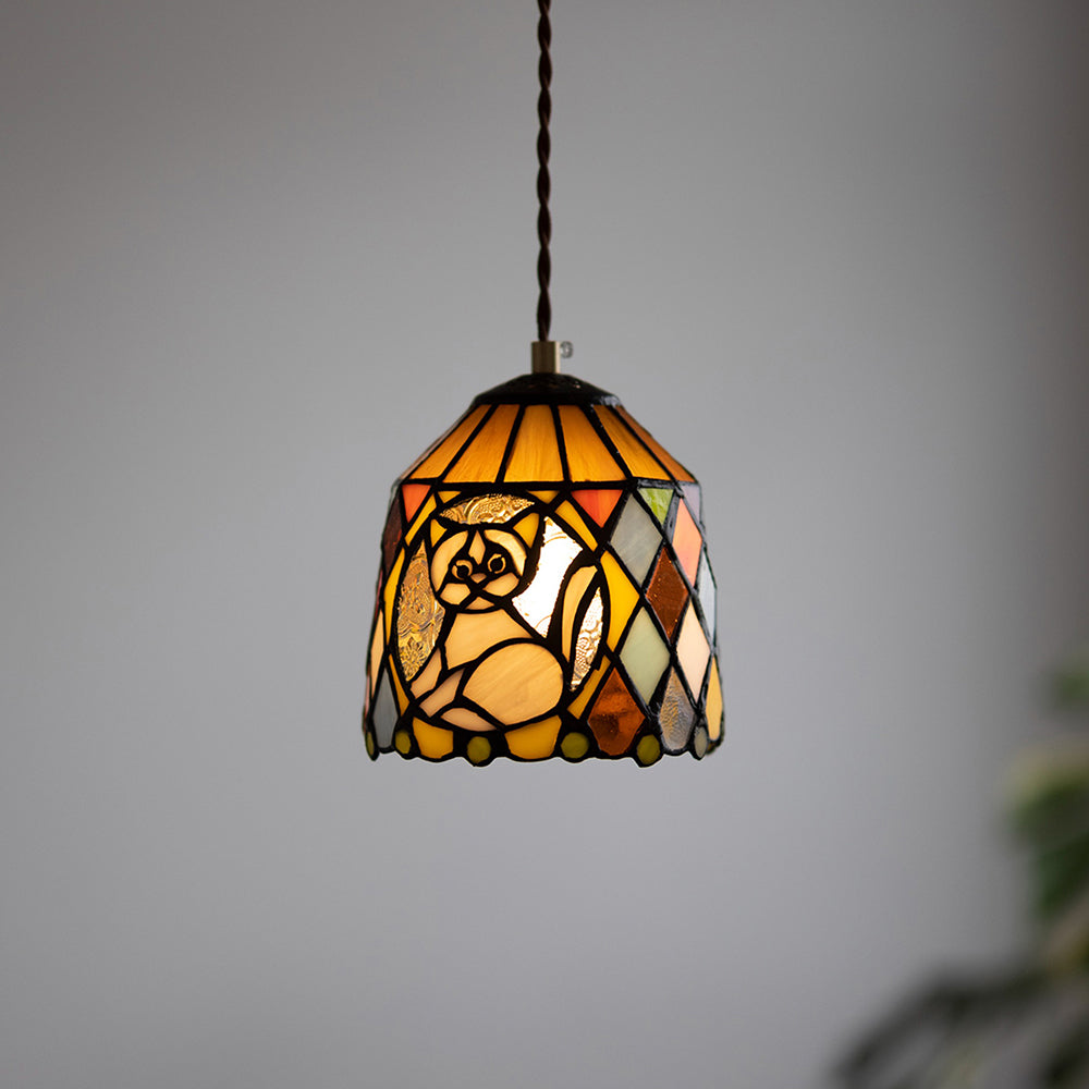 Tale Suspension Fantaisiste en Verre Teinté