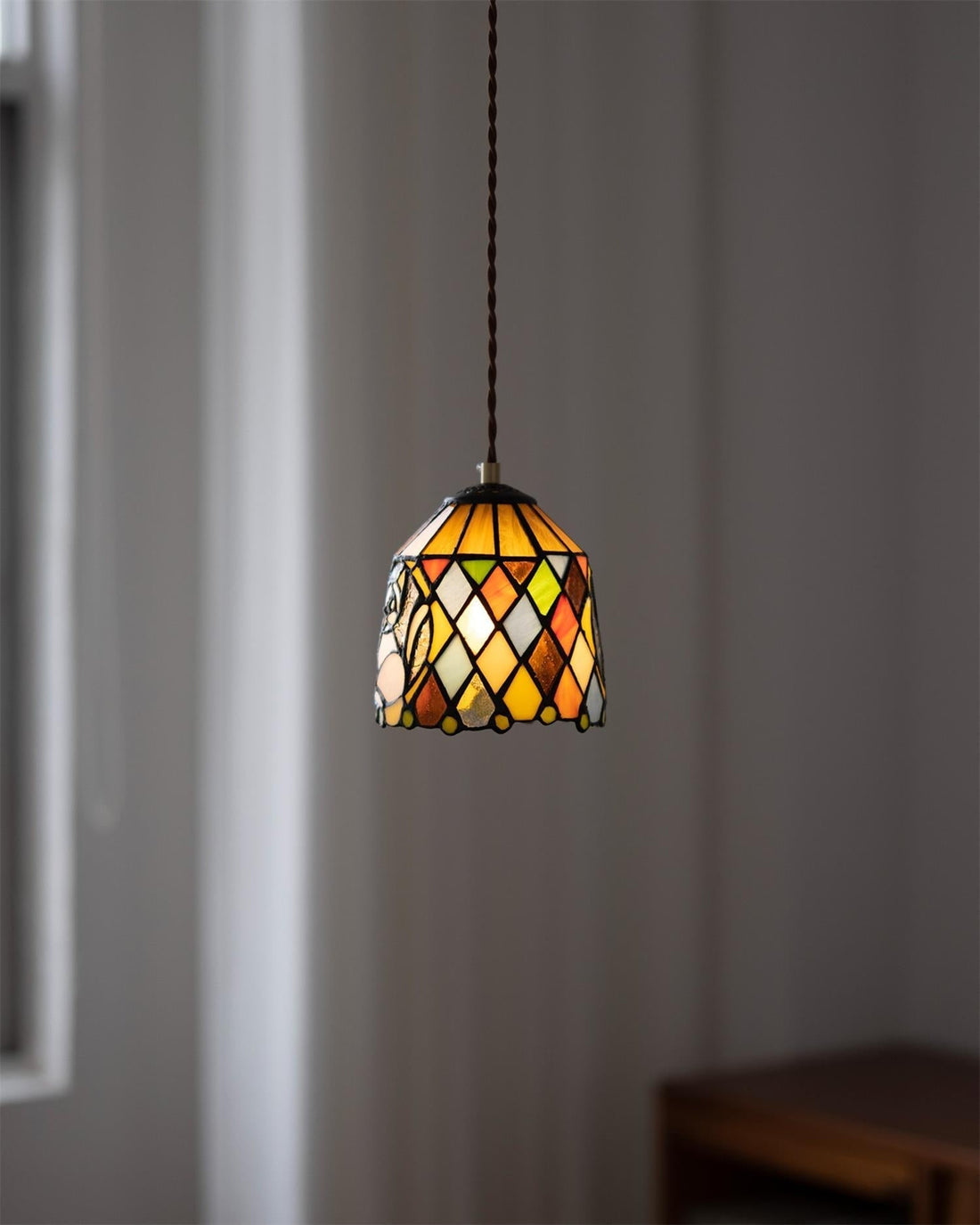Tale Suspension Fantaisiste en Verre Teinté