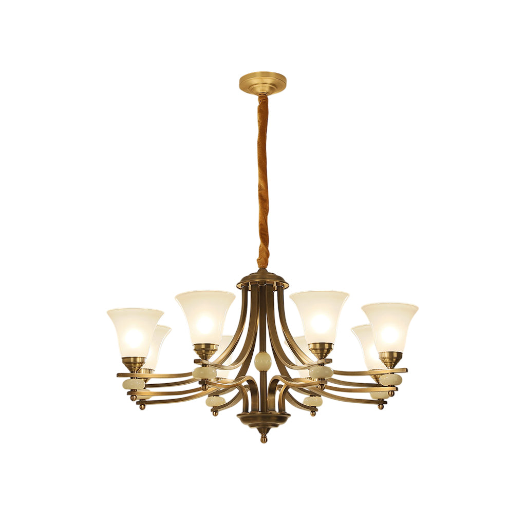 Cizorila Postmodern Luxe Laiton Verre Lustre