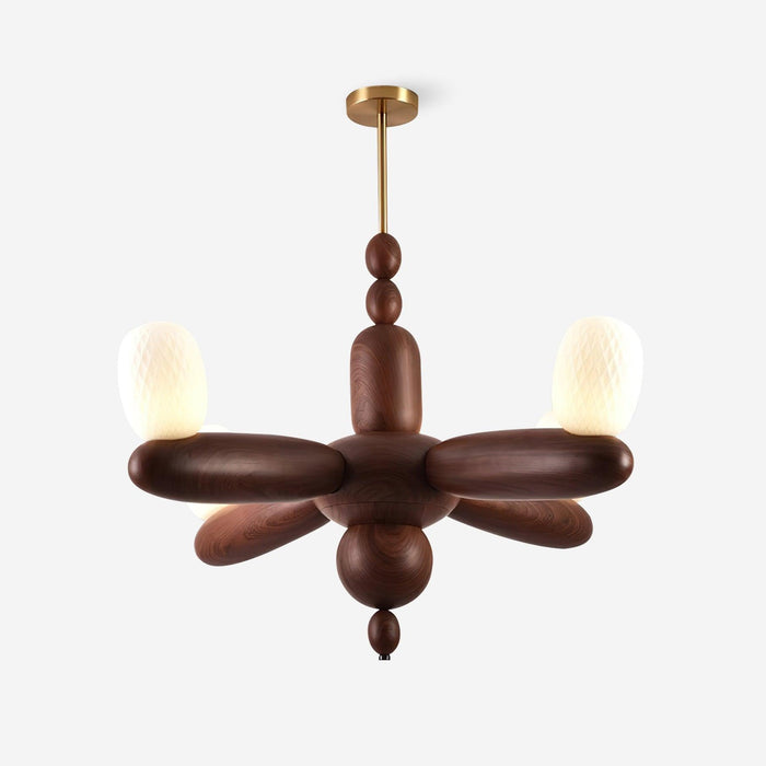 Stanza Lustre Bras Courbés en Bois