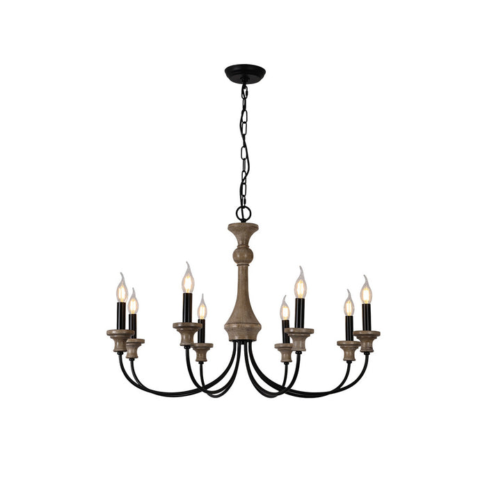 Zatheora Ancien Poussière D'étoiles Bois Métal Lustre