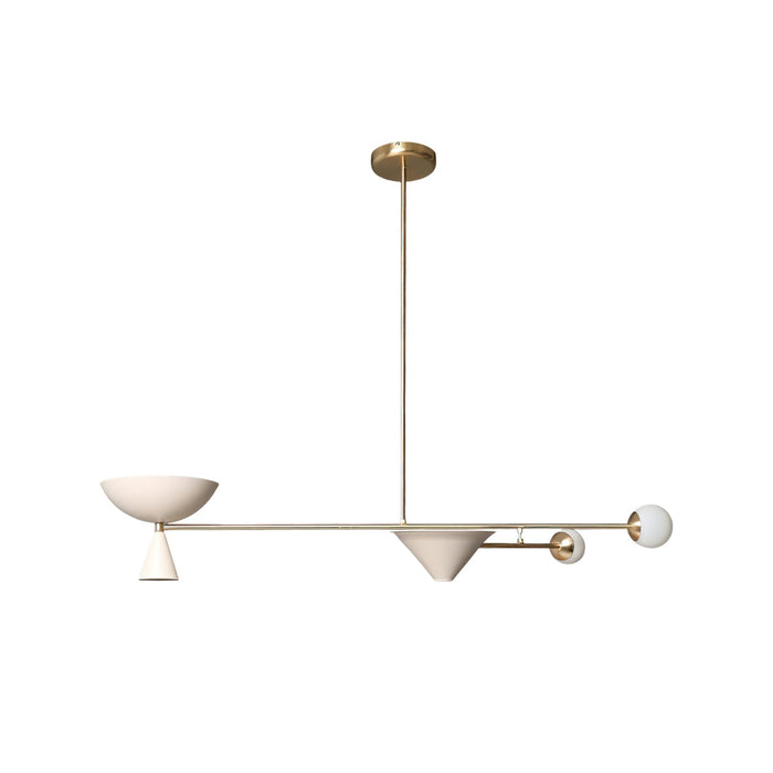 Comareth Moderne Minimaliste Verre Métal Lustre