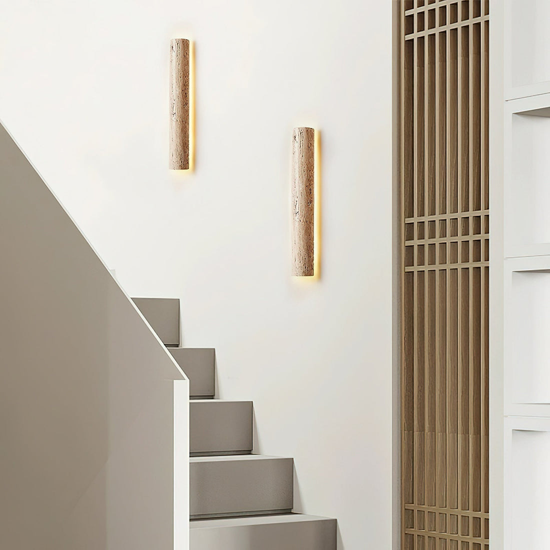 Zemara Moderne Minimaliste Lange Travertin Applique Murale