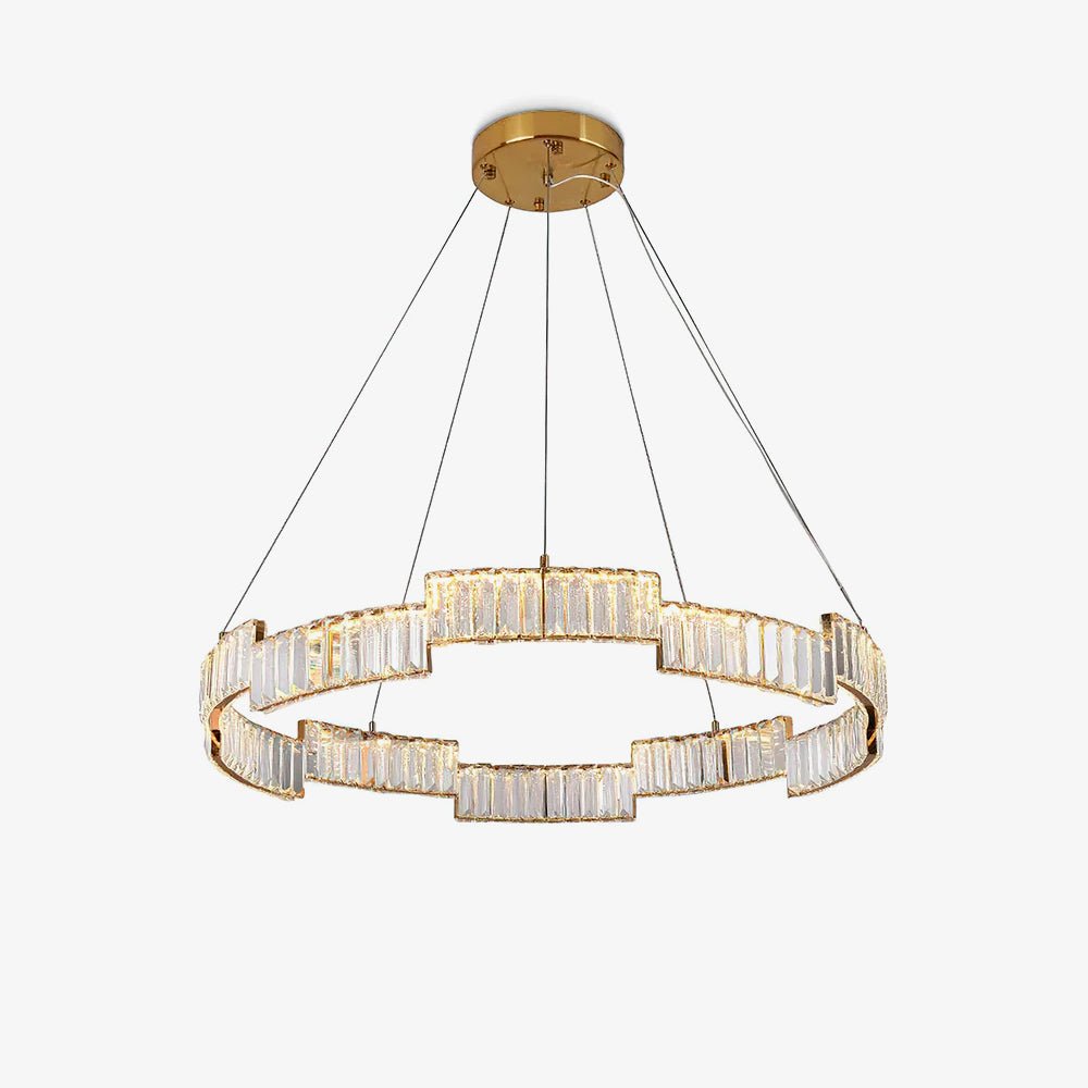 Lustra Lustre Cristal avec Cadre Doré
