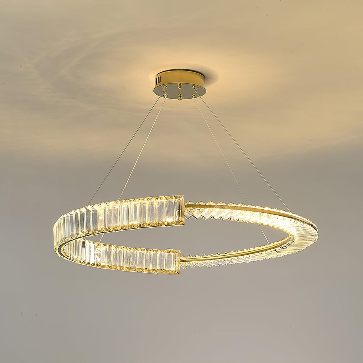 Lustra Lustre Stella Anneau Cristal LED