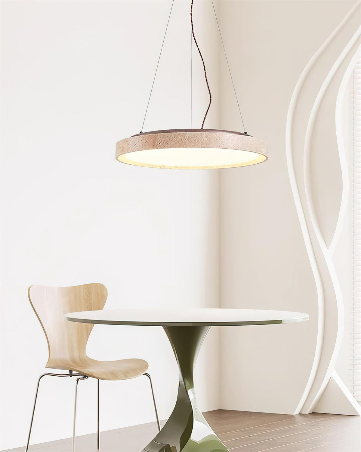 Tracy Suspension Minimaliste en Travertin