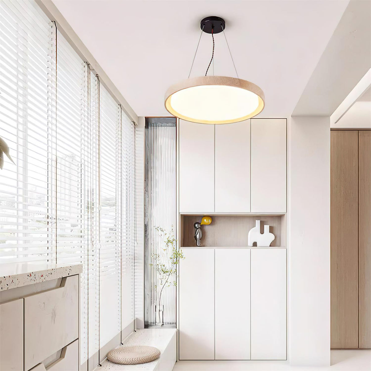 Tracy Suspension Minimaliste en Travertin