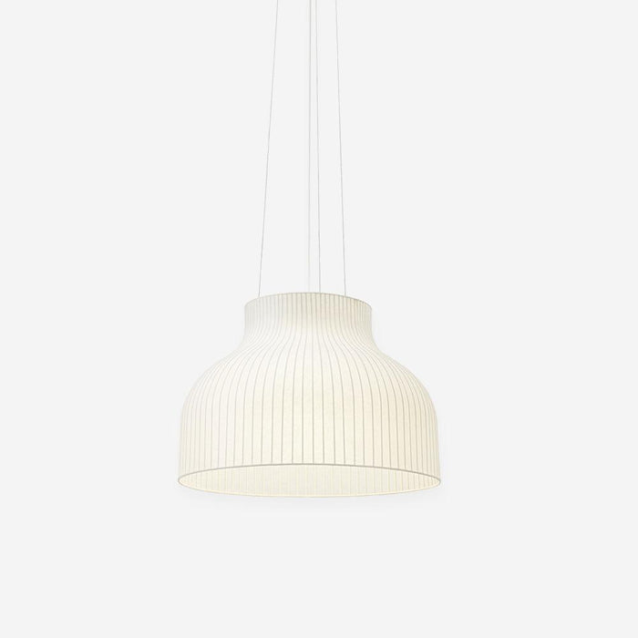Suspension Abat-jour en Soie Pliée Courbée Moderne Minimaliste