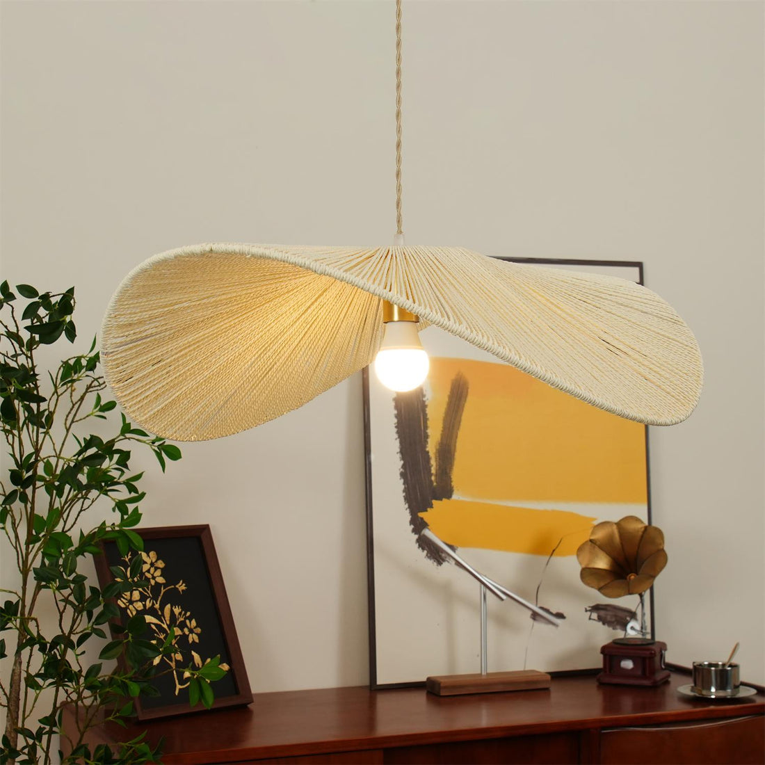 Solara Suspension Rattan Naturel Tissé à la Main