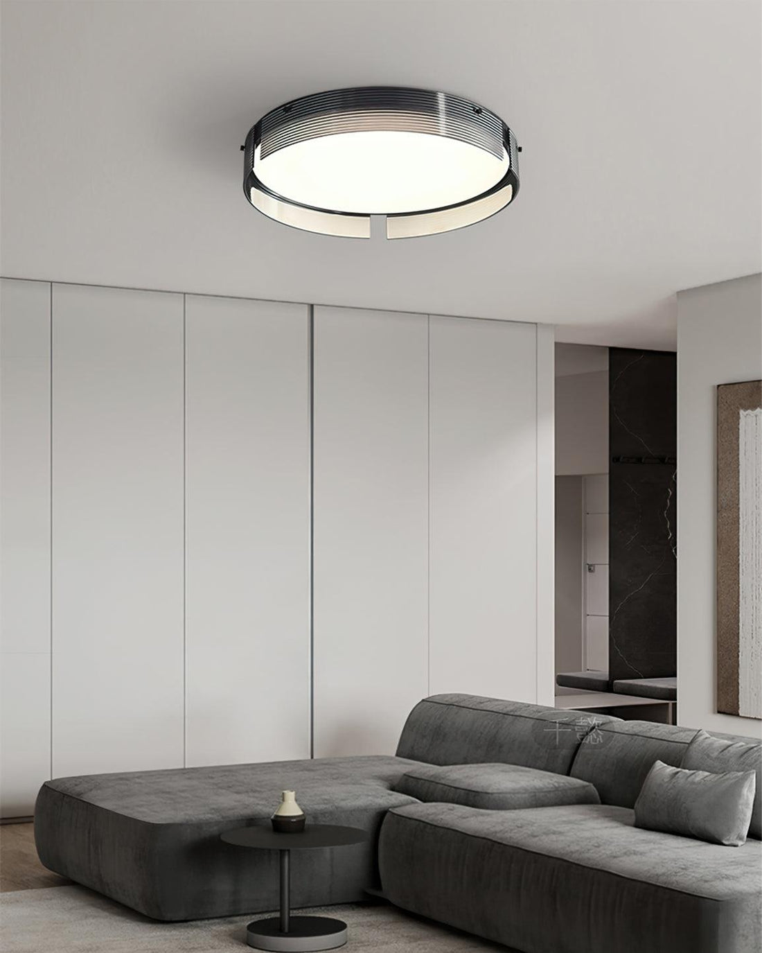 Stripe Lustre Plafonnier Moderne Laiton Lignes Élégantes