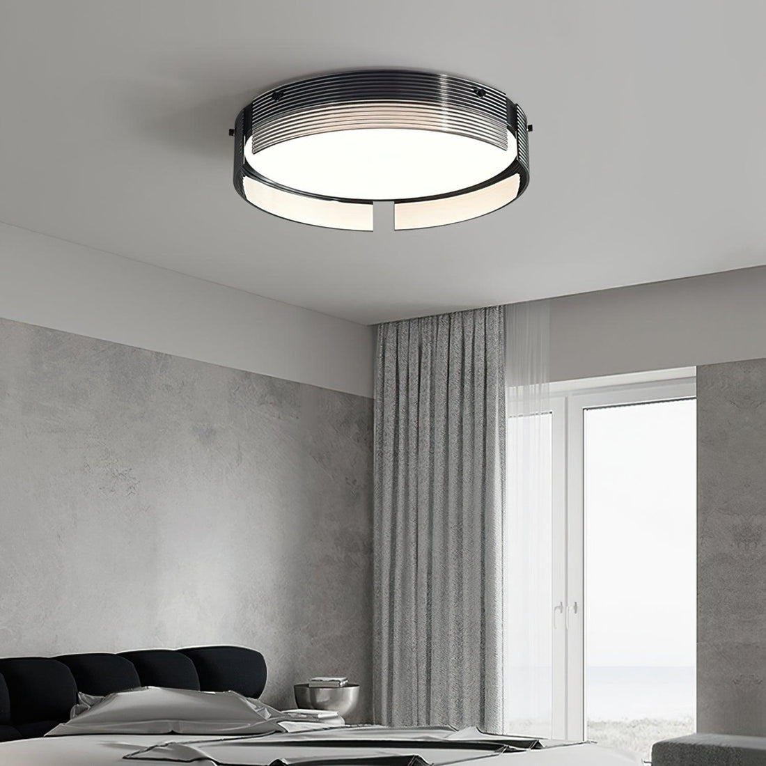 Stripe Lustre Plafonnier Moderne Laiton Lignes Élégantes