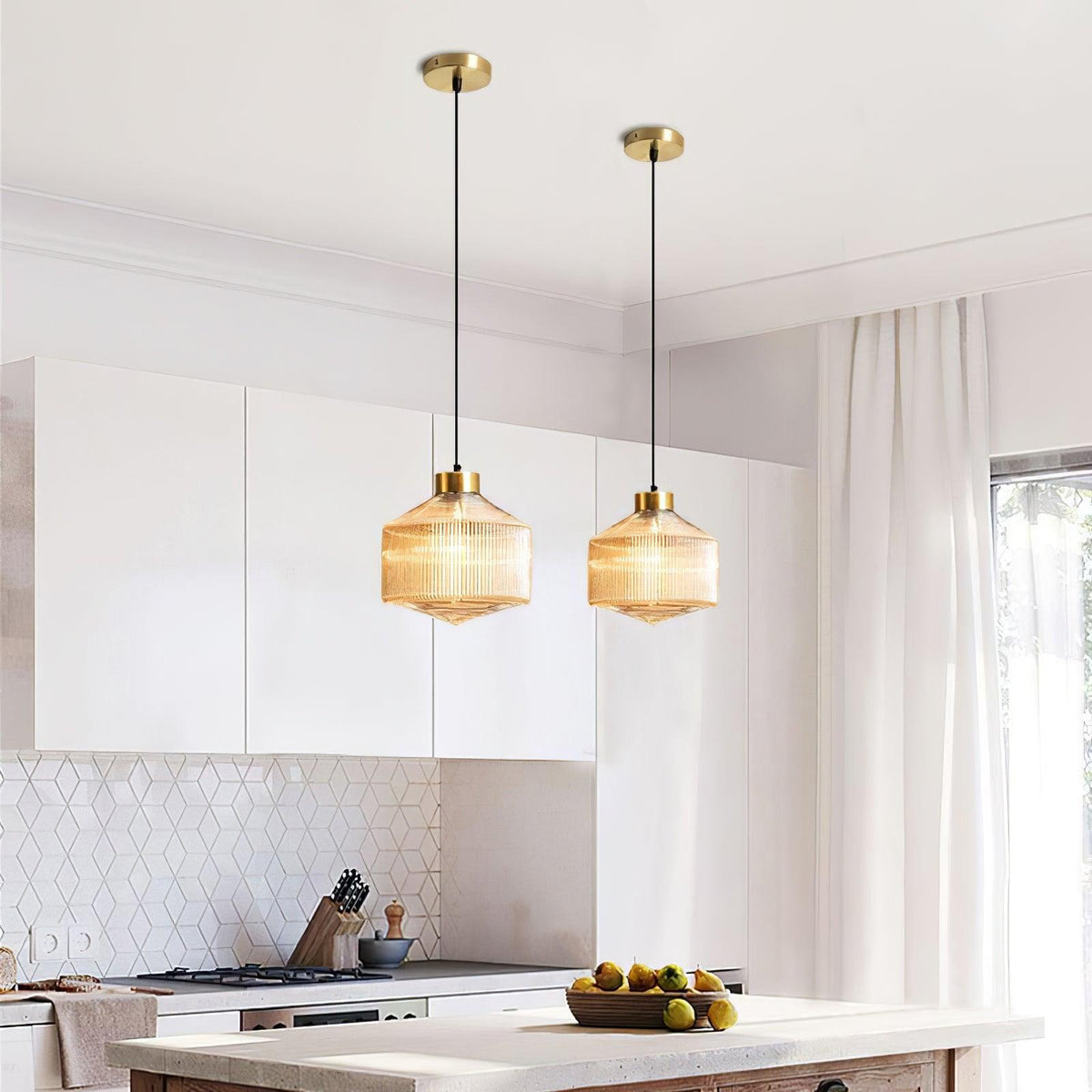 Velorarn Suspension Lampe Artistique en Verre