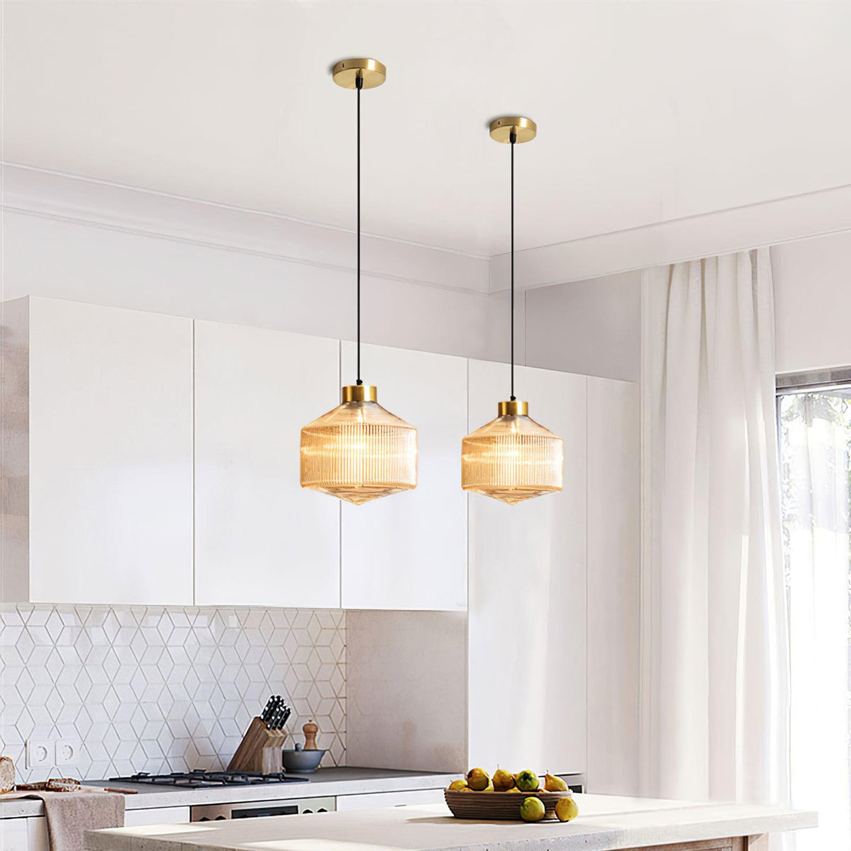 Velorarn Suspension Lampe Artistique en Verre