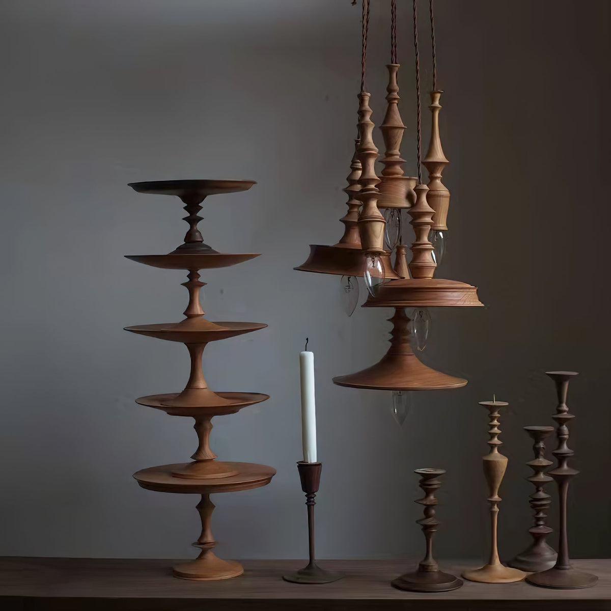 Tessira Suspension Industrielle en Bois