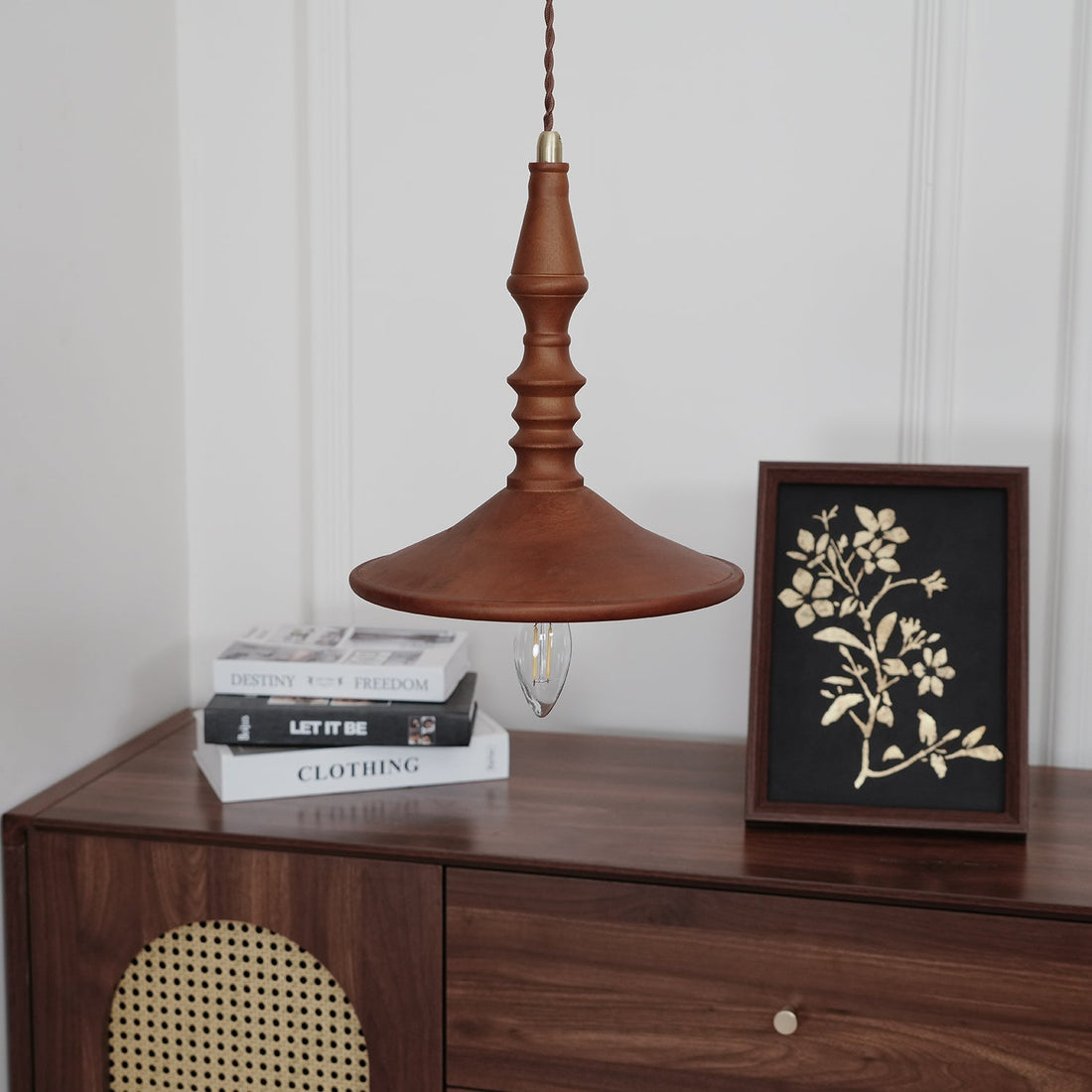 Iraeiel Ancien Minimaliste Bois Suspension