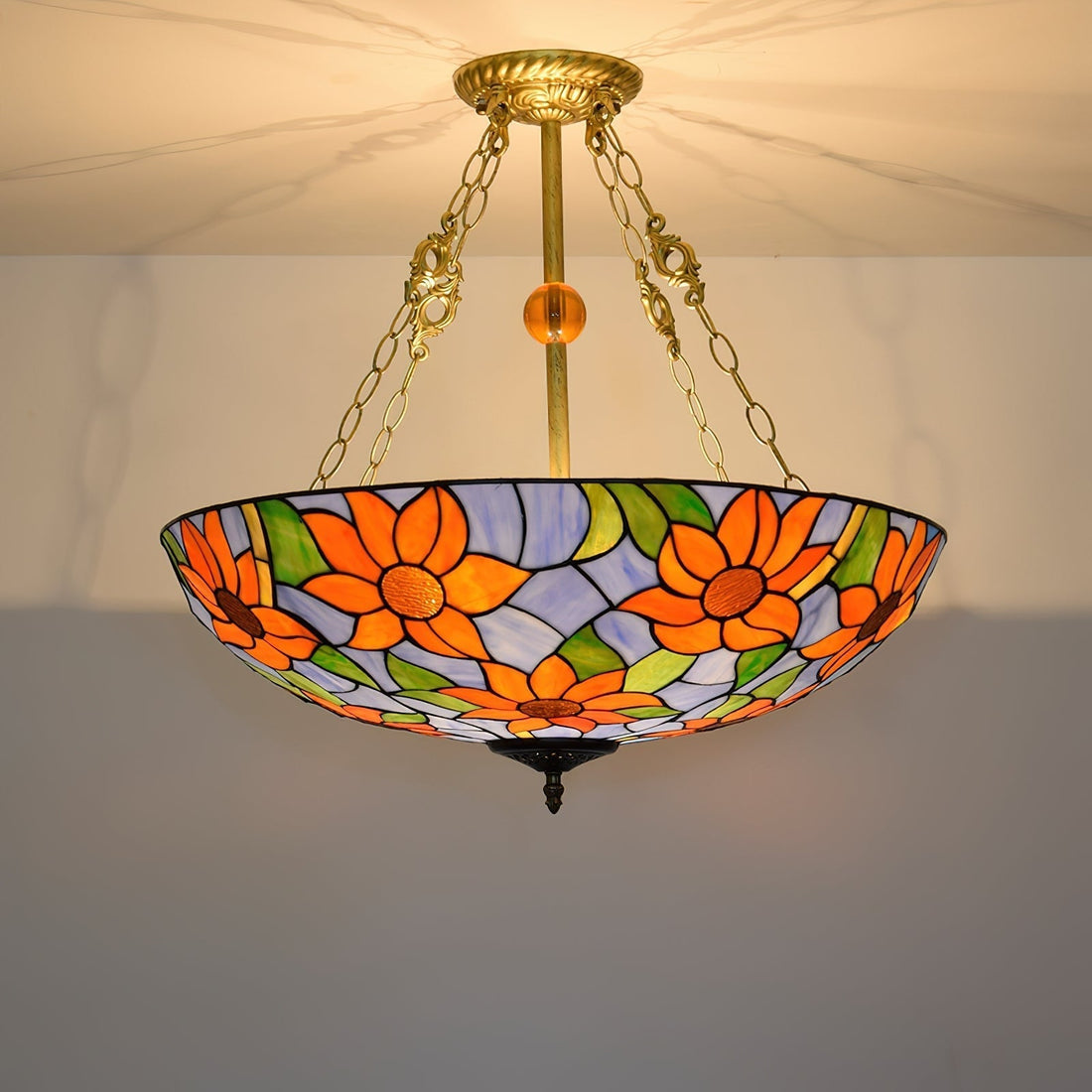 Tiffany Lustre en Verre en Forme de Bol