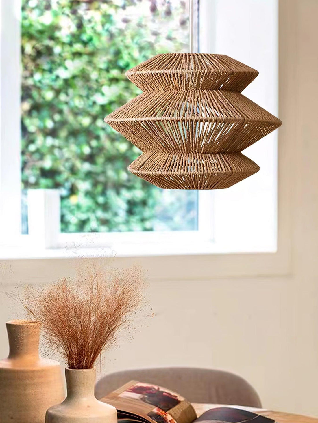 Suru Lampe Suspendue Tissée Île Organique