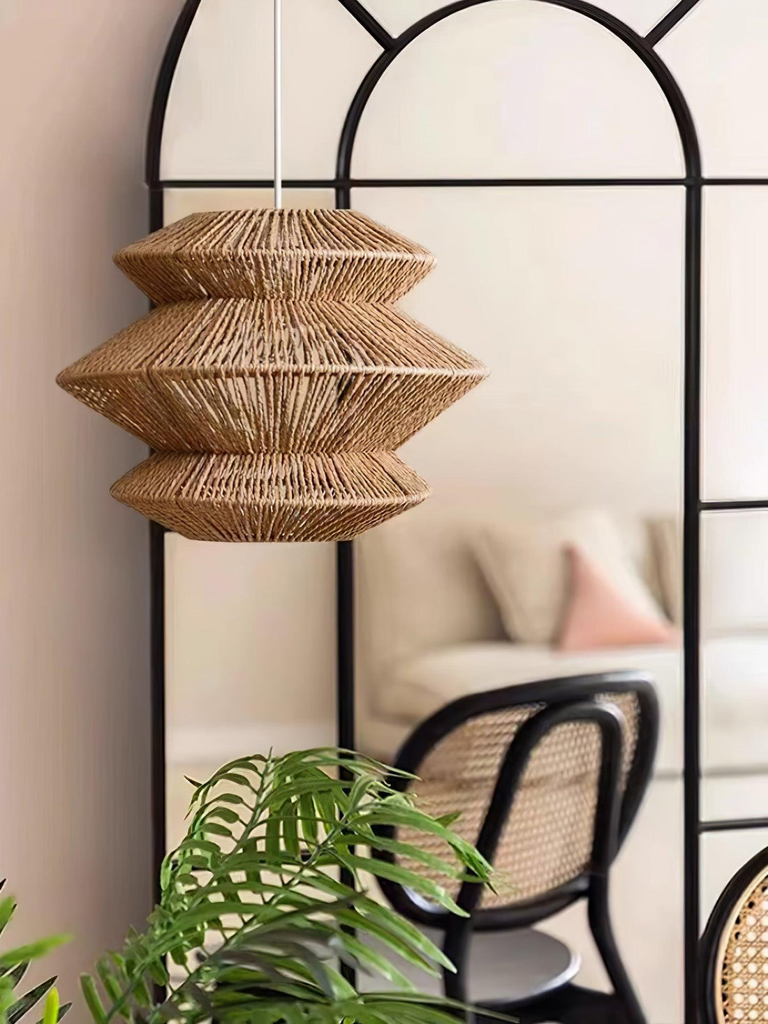 Suru Lampe Suspendue Tissée Île Organique