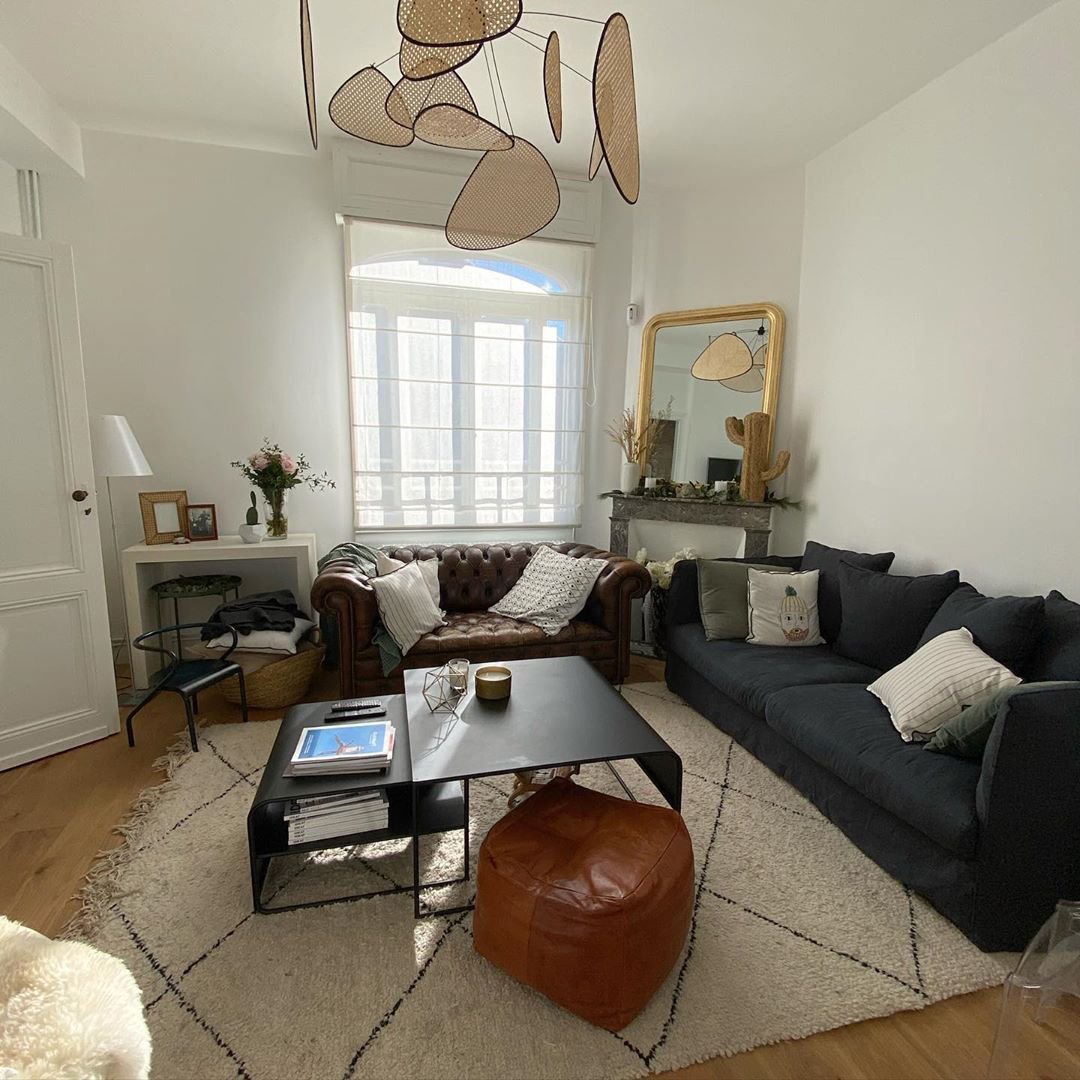Lustra Lustre Écran Cannage Suspension Rétro