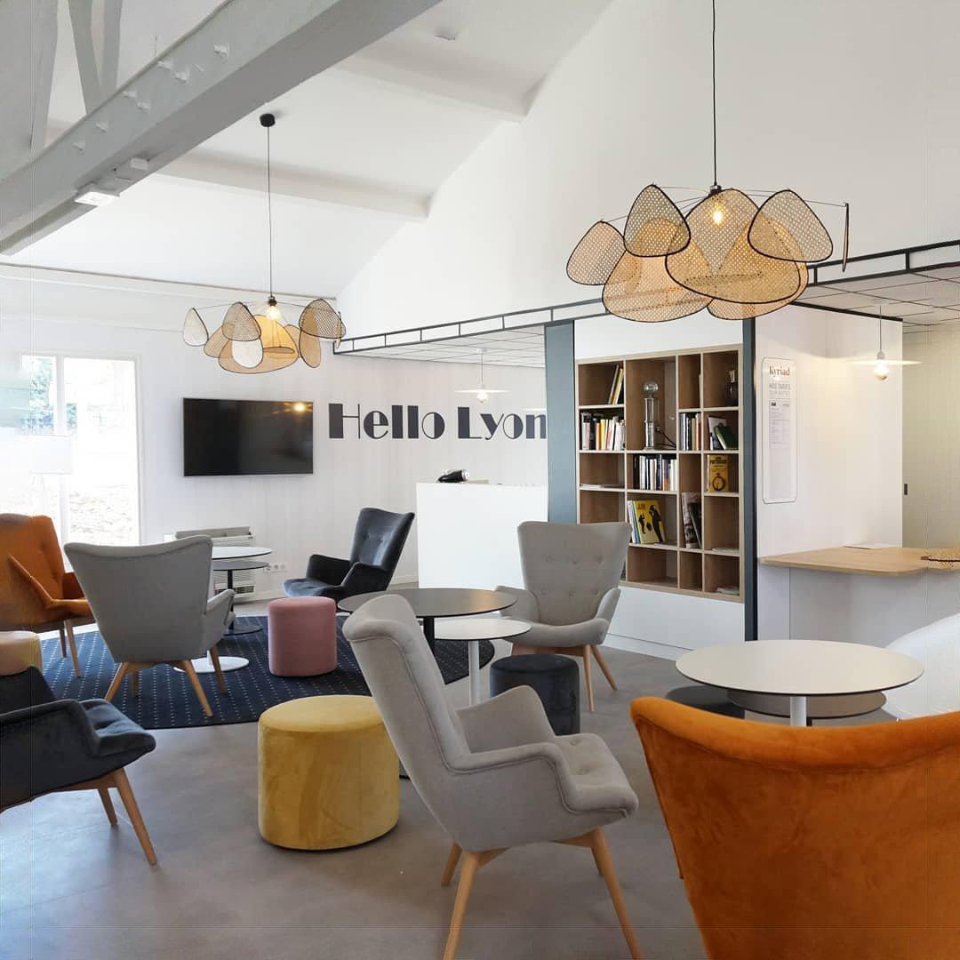 Lustra Lustre Écran Cannage Suspension Rétro