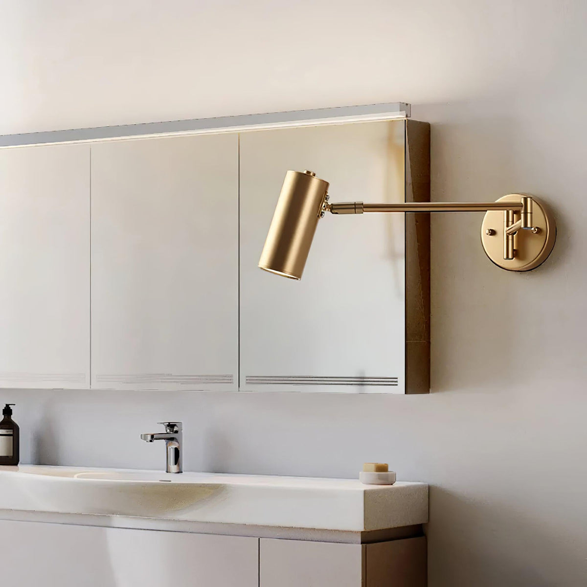 Lustra Applique Murale Laiton Bras Pivotant Réglable
