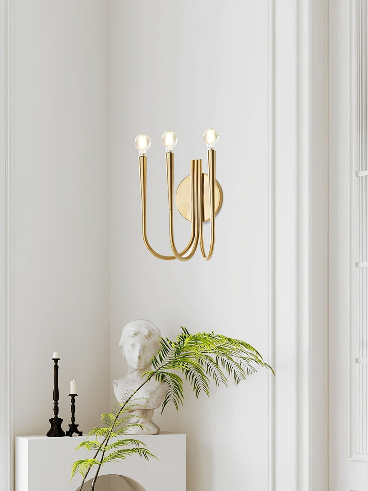Swoop Applique Murale à Bras en Verre Élégance Premium
