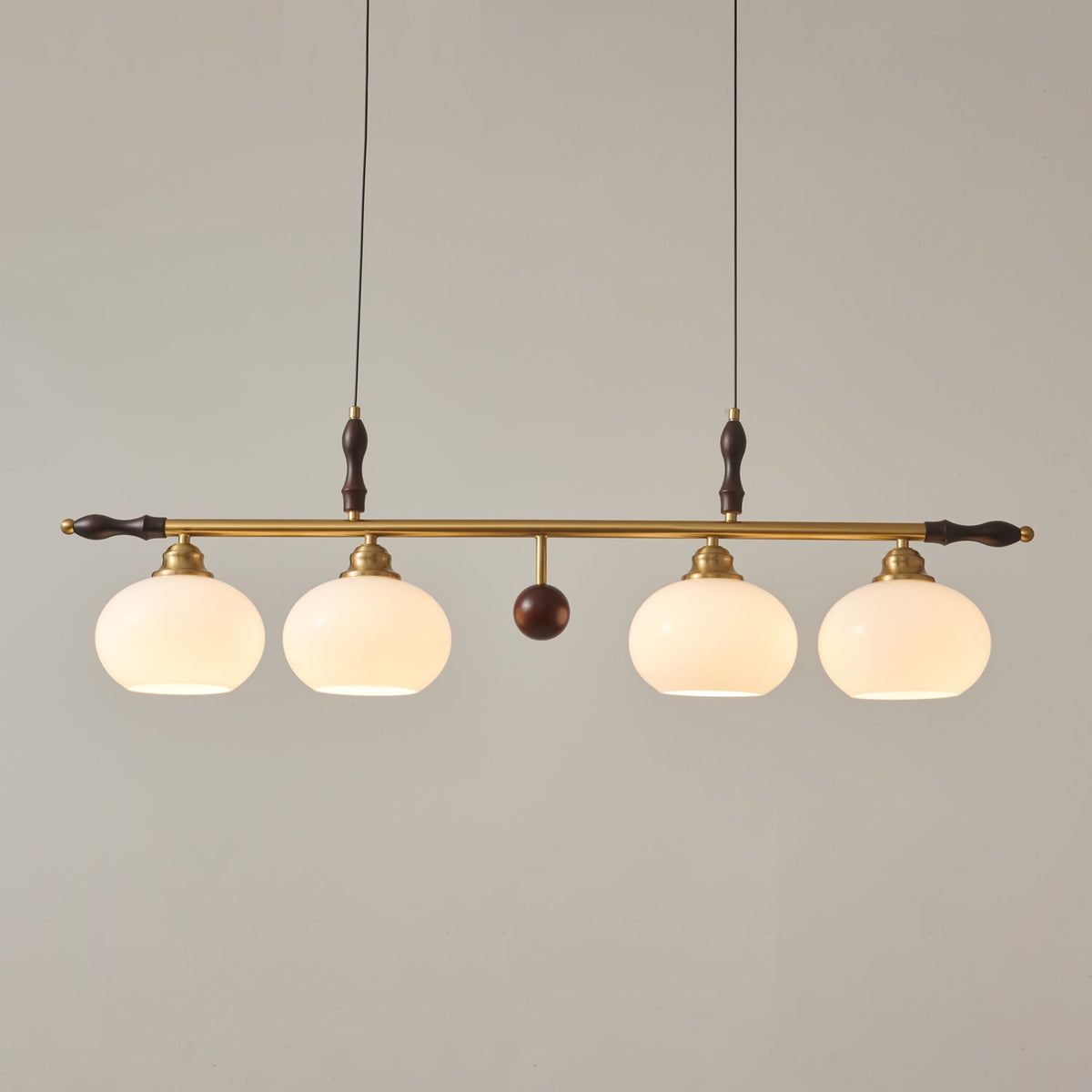 Sylvara Suspension en Bois et Verre Premium