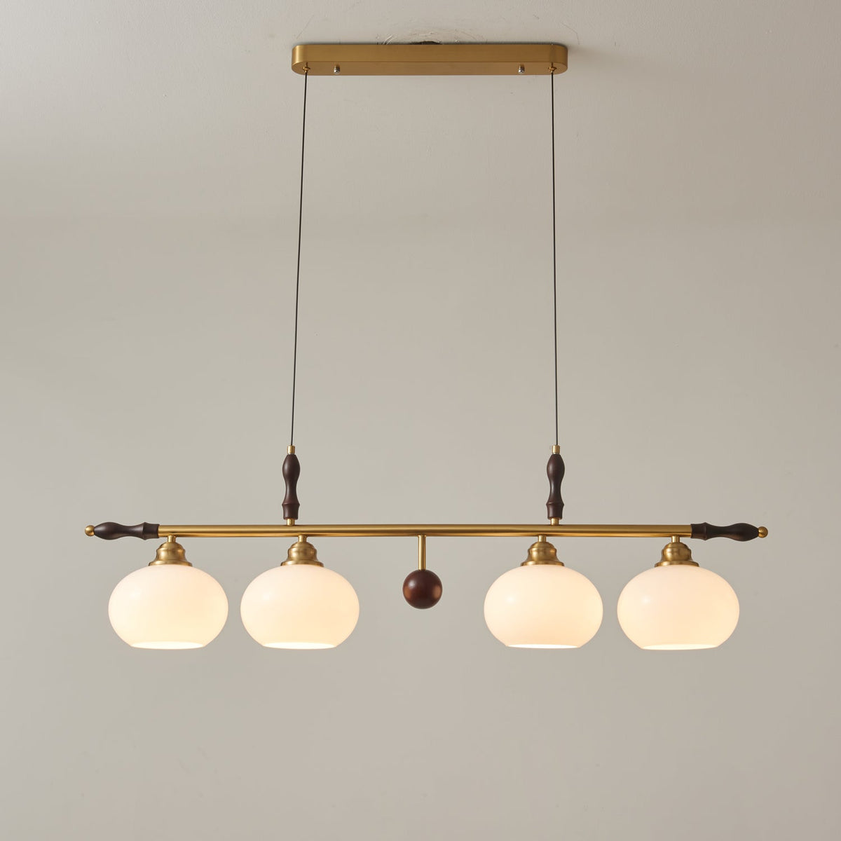 Sylvara Suspension en Bois et Verre Premium
