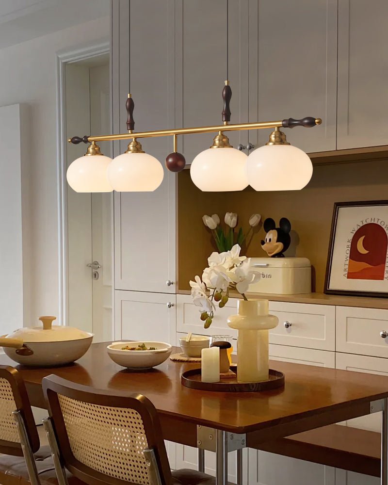 Sylvara Suspension en Bois et Verre Premium