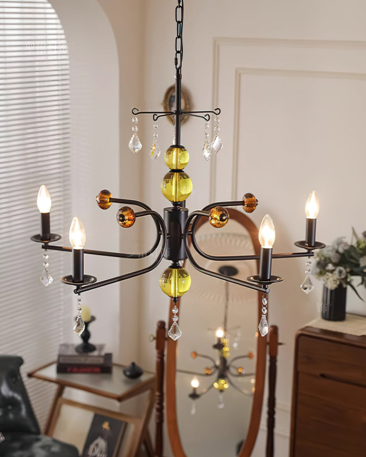 Candelabra Lustre Vintage en Métal