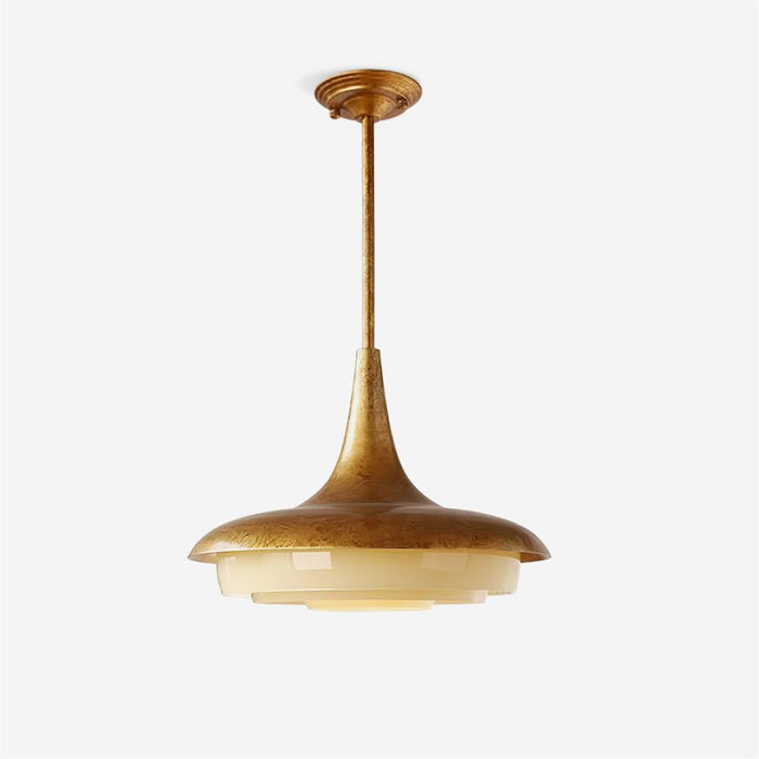 Tabit Suspension Vieilli Laiton Stratifié Verre
