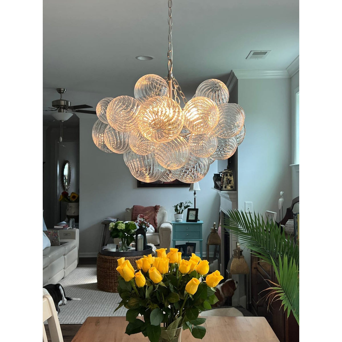 Talia Lustre Sphère en Verre Cascade