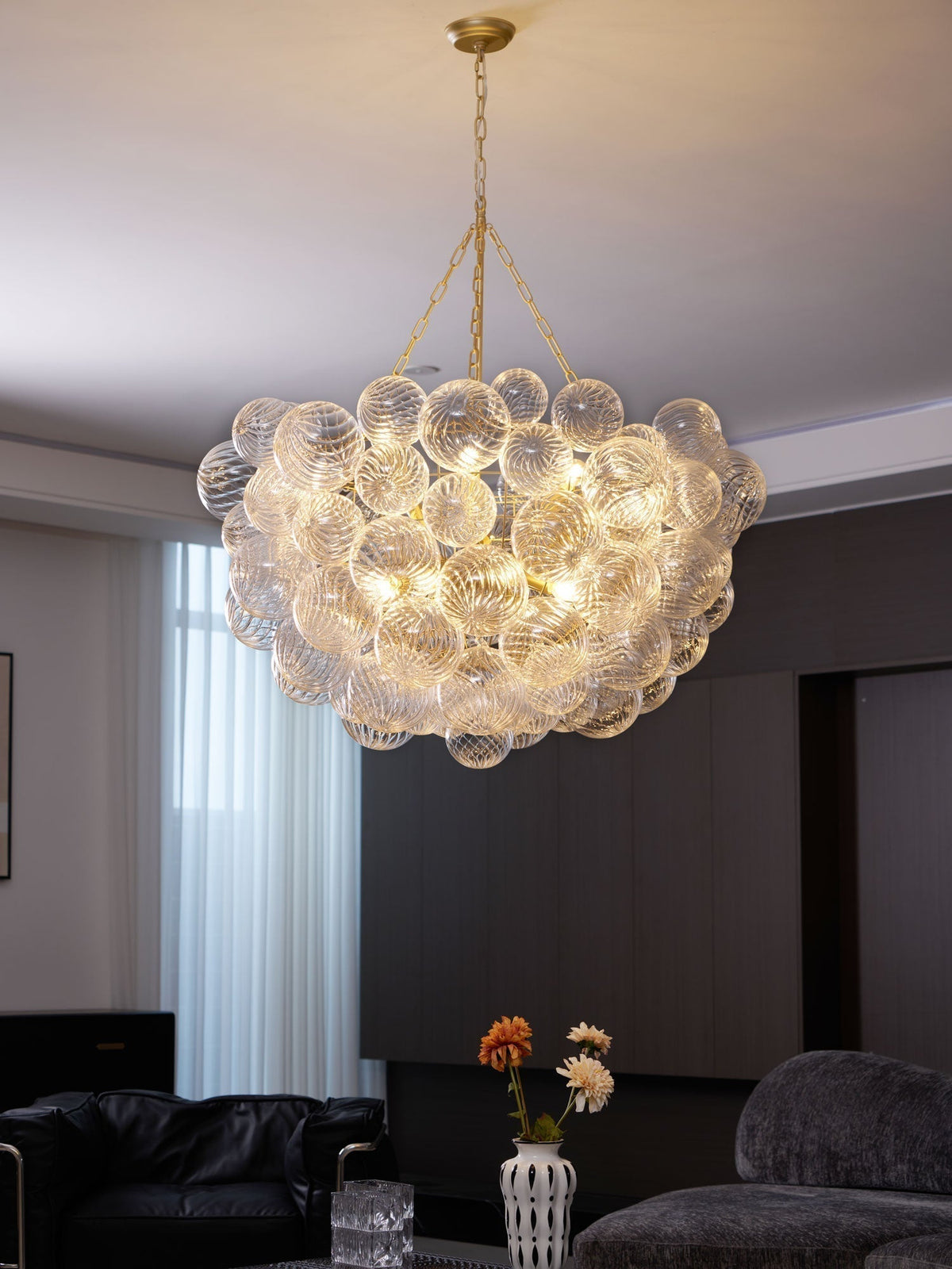 Talia Lustre Sphère en Verre Cascade