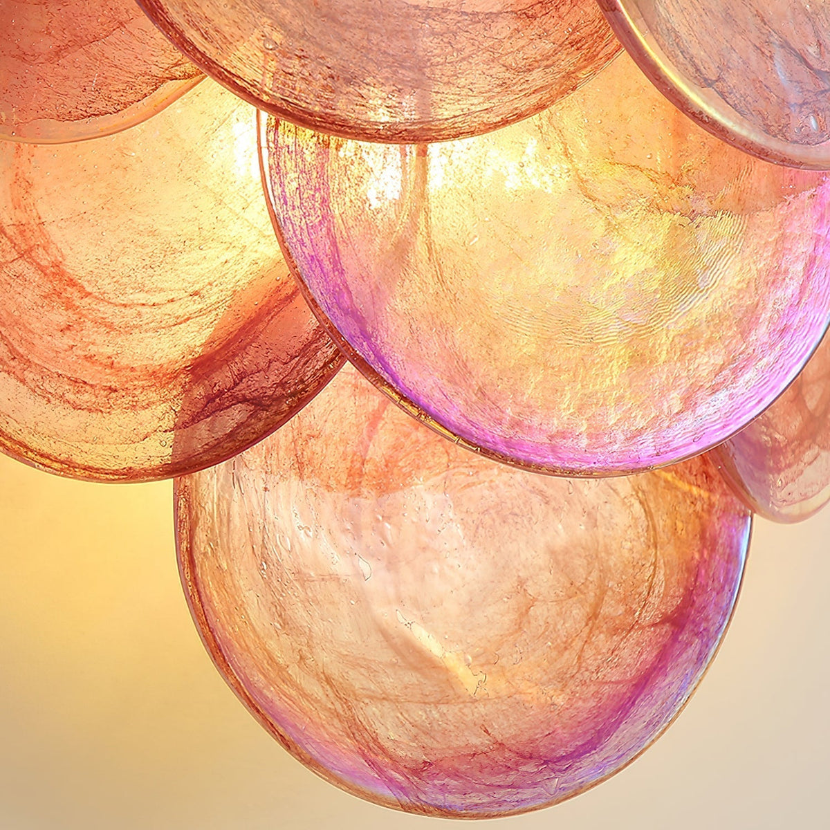 Opalara Applique Murale Coquillage Capiz Rose