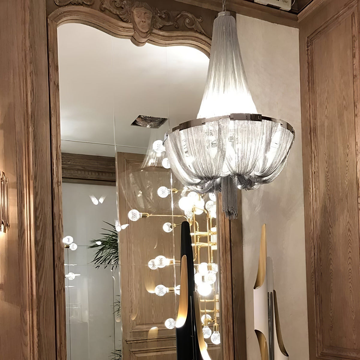 Solara Lustre Gland Chaîne en Aluminium