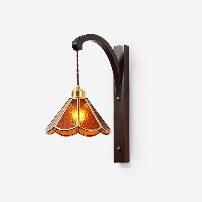 Clario Applique Murale Tavelle Verre Fleur