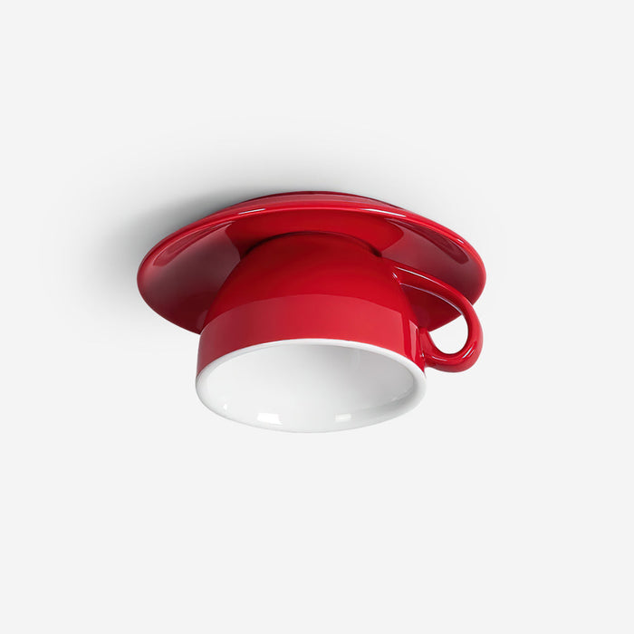 Teacup Plafonnier Céramique Rouge