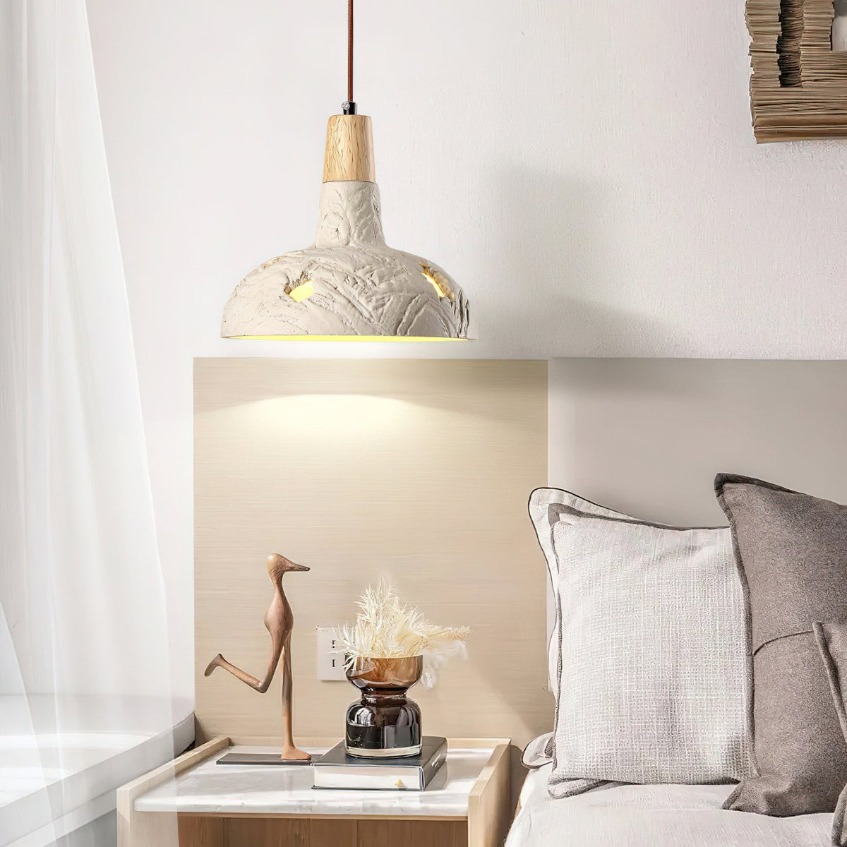 Ormarion Nordic Art Sculpter Ciment Pendentif Lampe