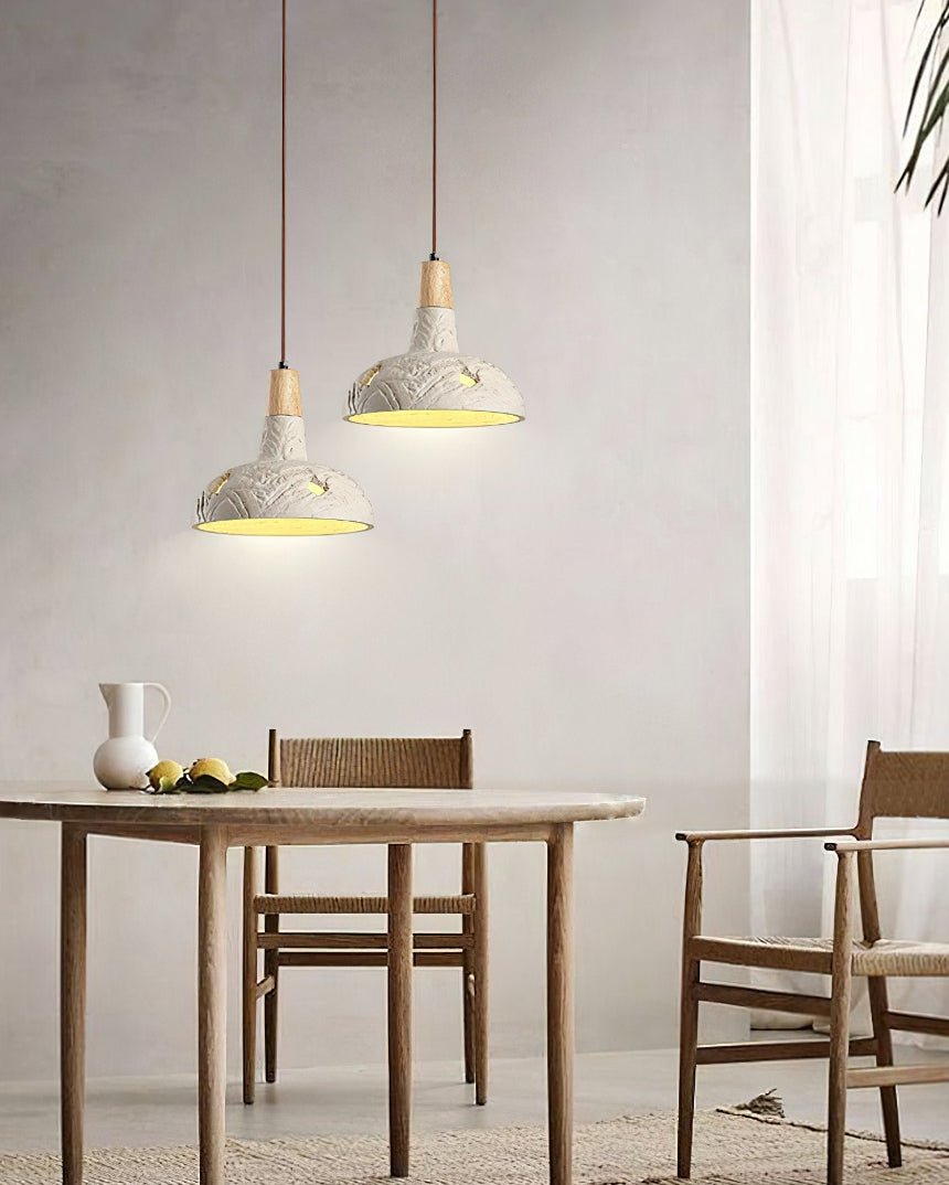 Ormarion Nordic Art Sculpter Ciment Pendentif Lampe